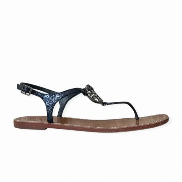 TORY BURCH Violet Metallic Thong Sandal Flip Flop Flats, Size 10
